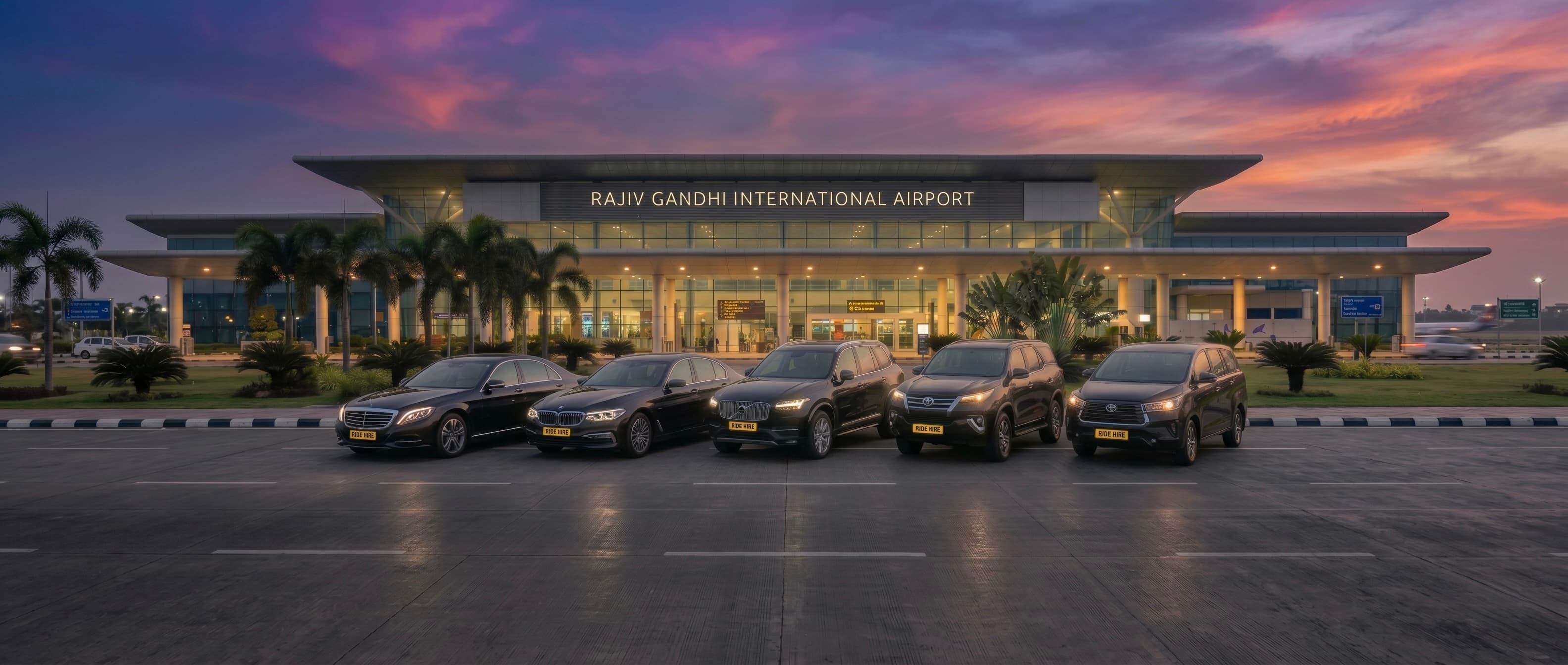 Ridehire luxury airport transfer service in Hyderabad